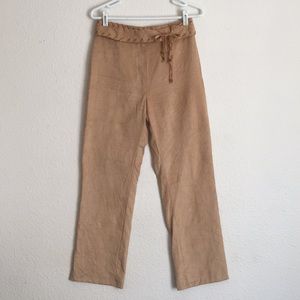 Vintage 90s Your 6th Sense Faux Suede Pants Vegan